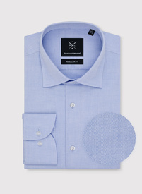 Niebieska koszula męska z długim rękawem