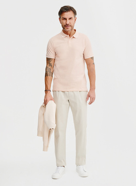 T-shirt polo w kolorze różowym