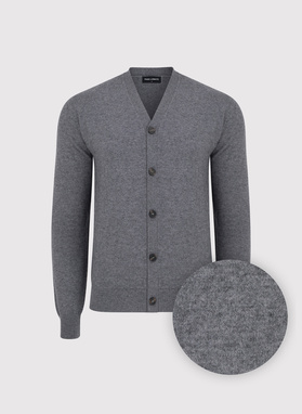 Męski kardigan w szarym kolorze