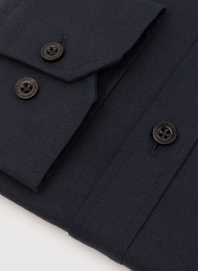 Granatowa gładka koszula męska