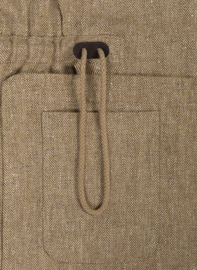 Lniana marynarka safari w kolorze beżowym