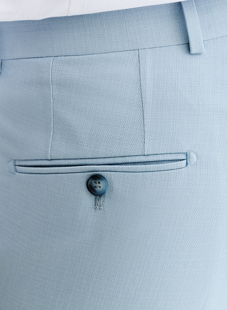 Błękitne spodnie ganiturowe