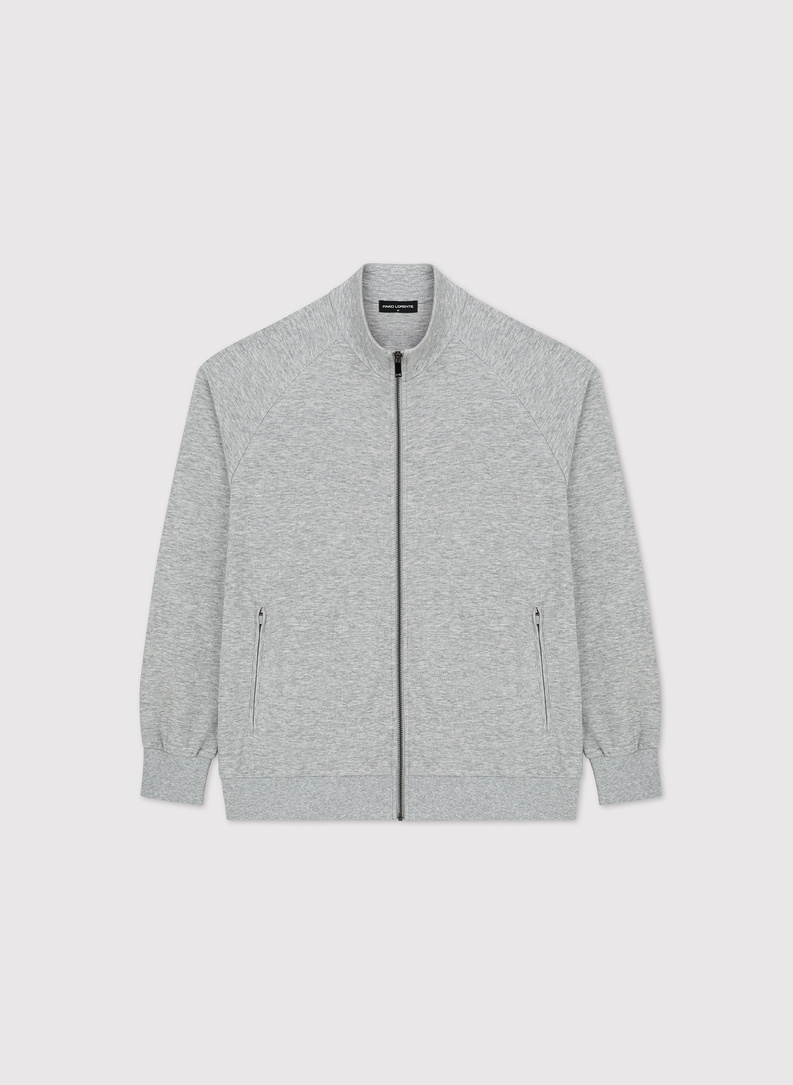 Rozpinana szara bluza dresowa