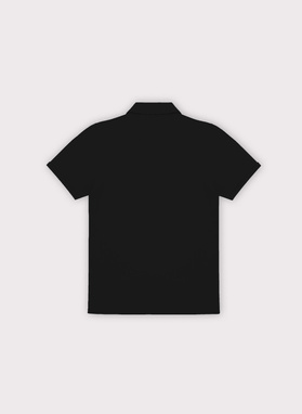 Czarny t-shirt polo