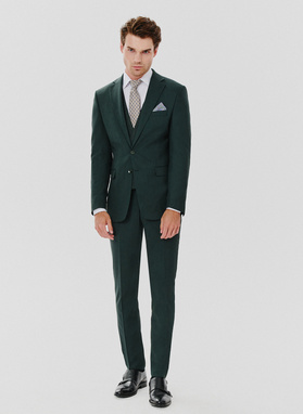 Spodnie garniturowe w kolorze zielonym