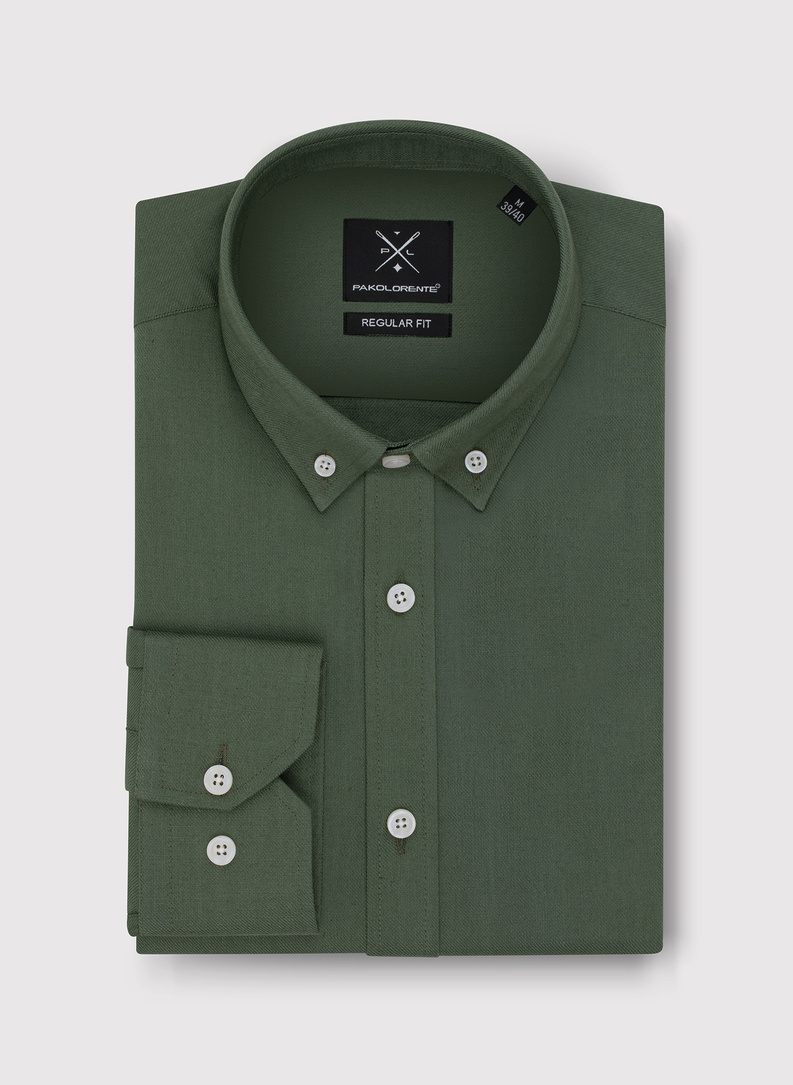Zielona bawełniana koszula męska
