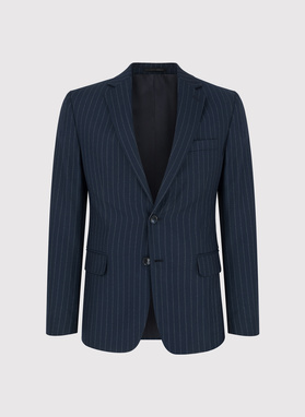 Dwuczęściowy garnitur męski w prążki