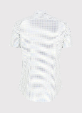 Biała koszula męska z krótkim rękawem