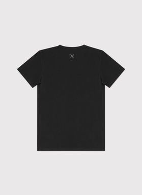 Czarny gładki t-shirt męski