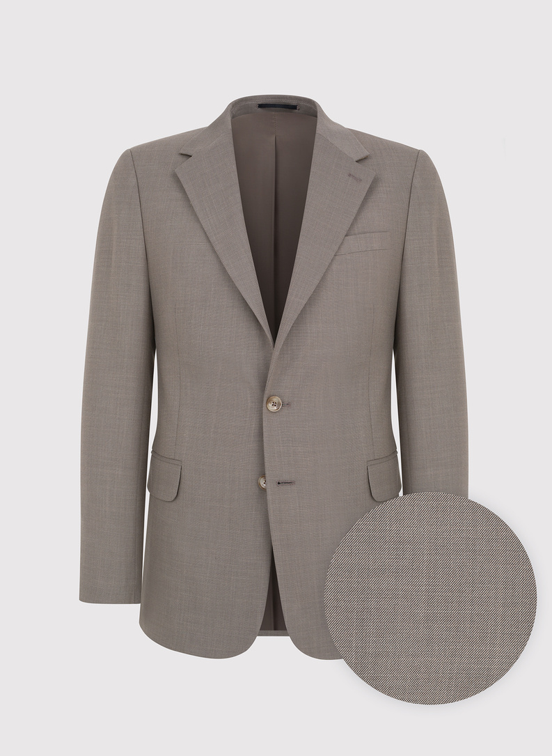 Jasnobrązowy garnitur męski