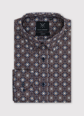 Koszula męska we wzór geometryczny