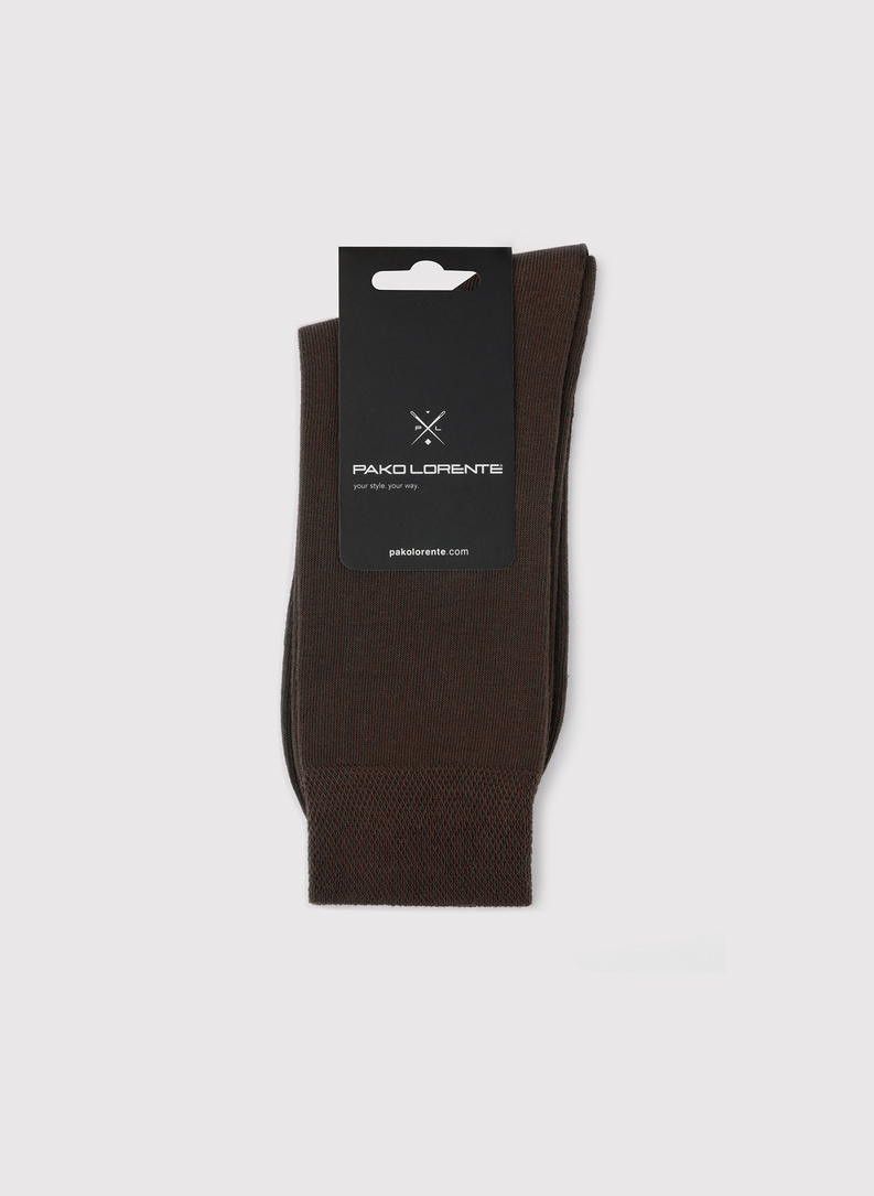 Brązowe skarpetki męskie