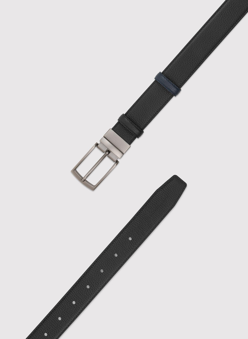 Dwustronny skórzany pasek męski