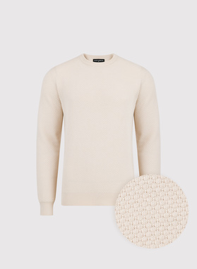 Jasnobeżowy sweter męski