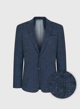 Granatowa marynarka męska melanż