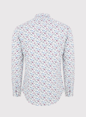 Koszula męska w kwiatowy wzór długi rękaw