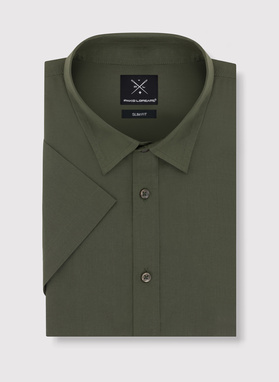 Zielona koszula z krótkim rękawem 