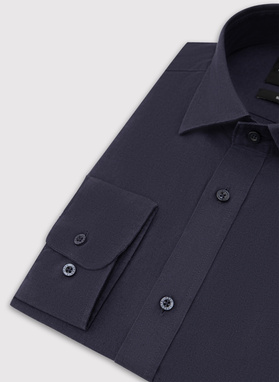 Granatowa koszula z lnem