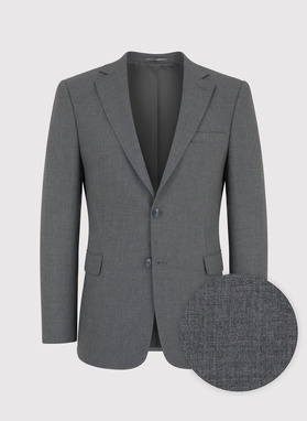 Szara gładka marynarka garniturowa