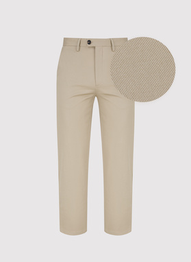 Beżowe spodnie męskie o kroju carrot