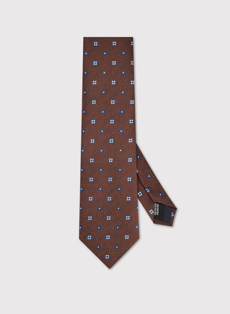 Brązowy krawat we wzór
