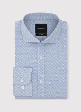 Koszula z niebieskim wzorem geometrycznym