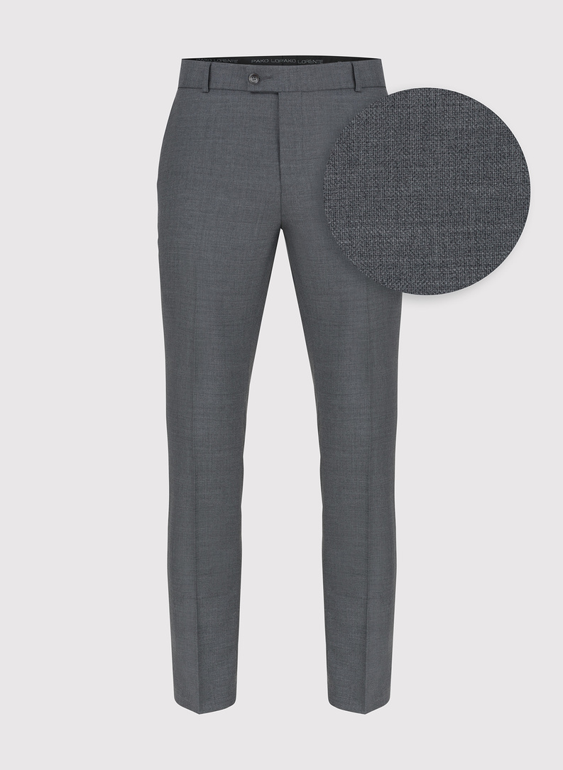 Szary wełniany garnitur