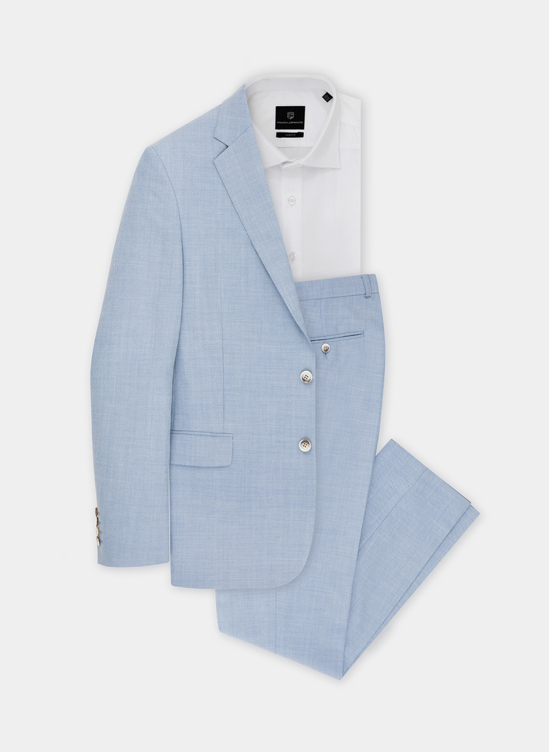 Niebieska marynarka garniturowa P22SP-3G-004-N-S