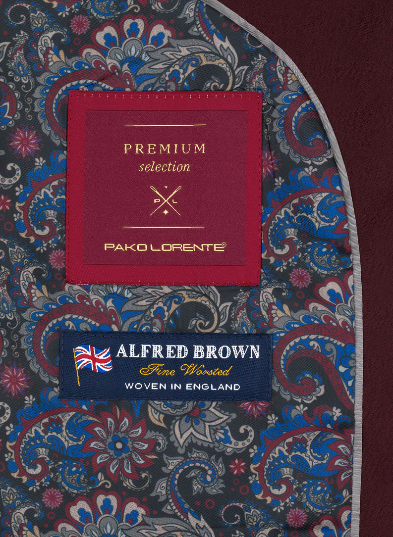 Bordowa marynarka garniturowa P21WP-3G-036-D