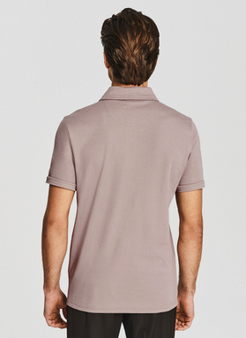 Fioletowy t-shirt polo