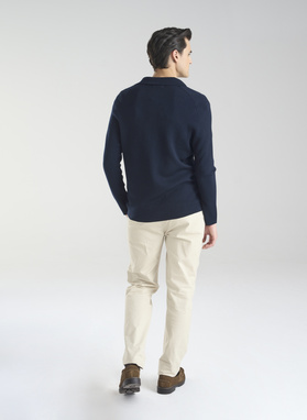 Dzianinowa wełniana marynarka męska