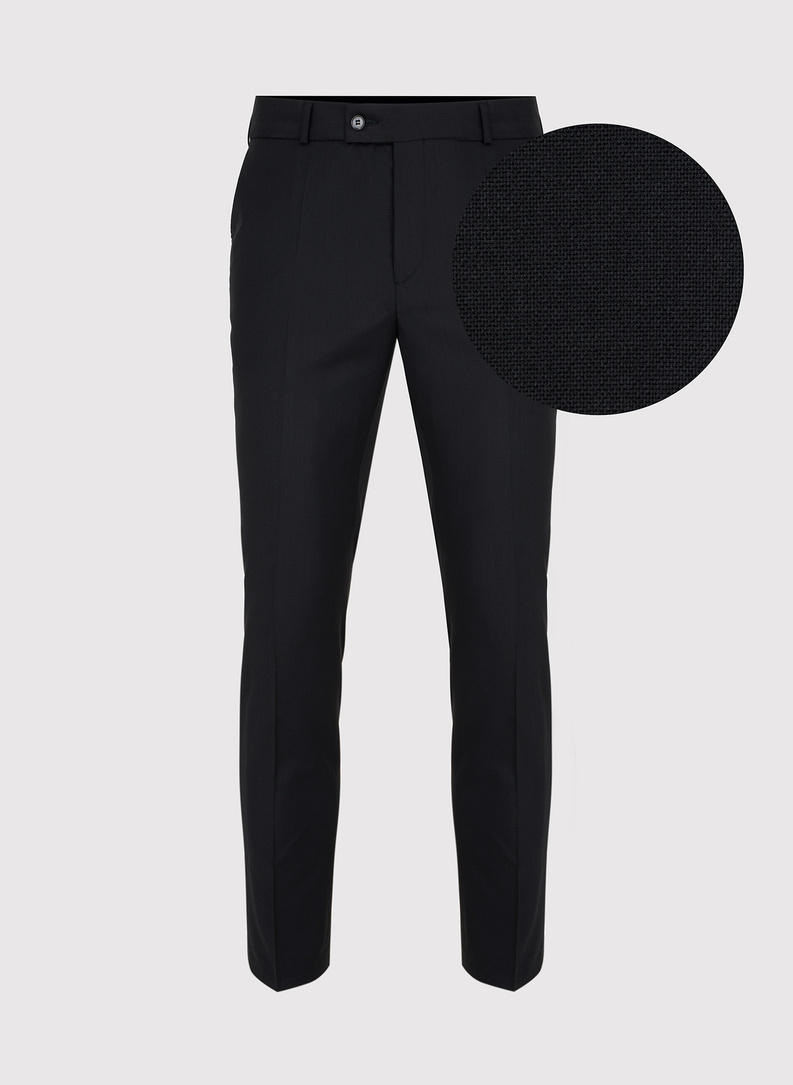 Czarne spodnie garniturowe