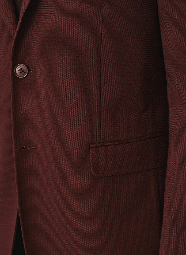 Brązowa gładka marynarka męska