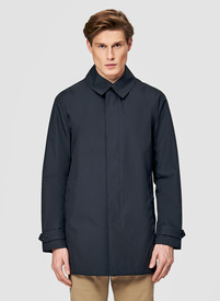 Wiosenny granatowy płaszcz męski