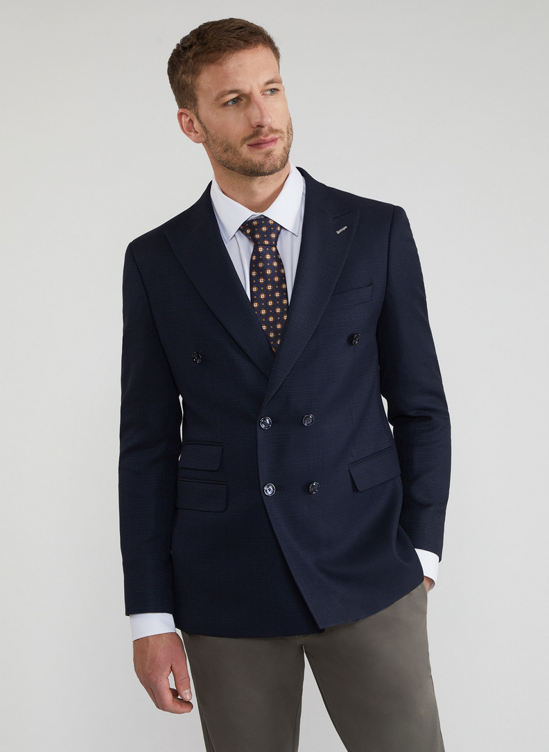 Krawat męski granatowy P22SF-KX-015-G-0