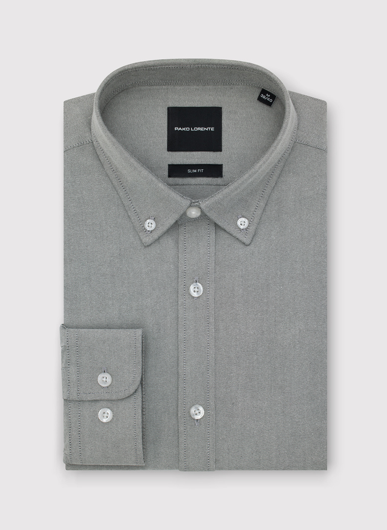 Szara koszula męska