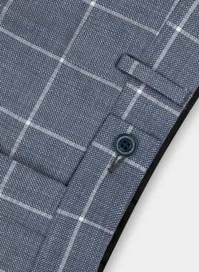 Niebieskie spodnie garniturowe P22SF-6G-012-N-S