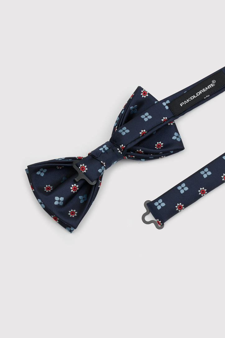 Granatowa mucha męska we wzorki