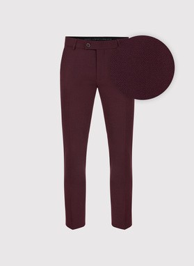 Spodnie garniturowe w kolorze bordowym
