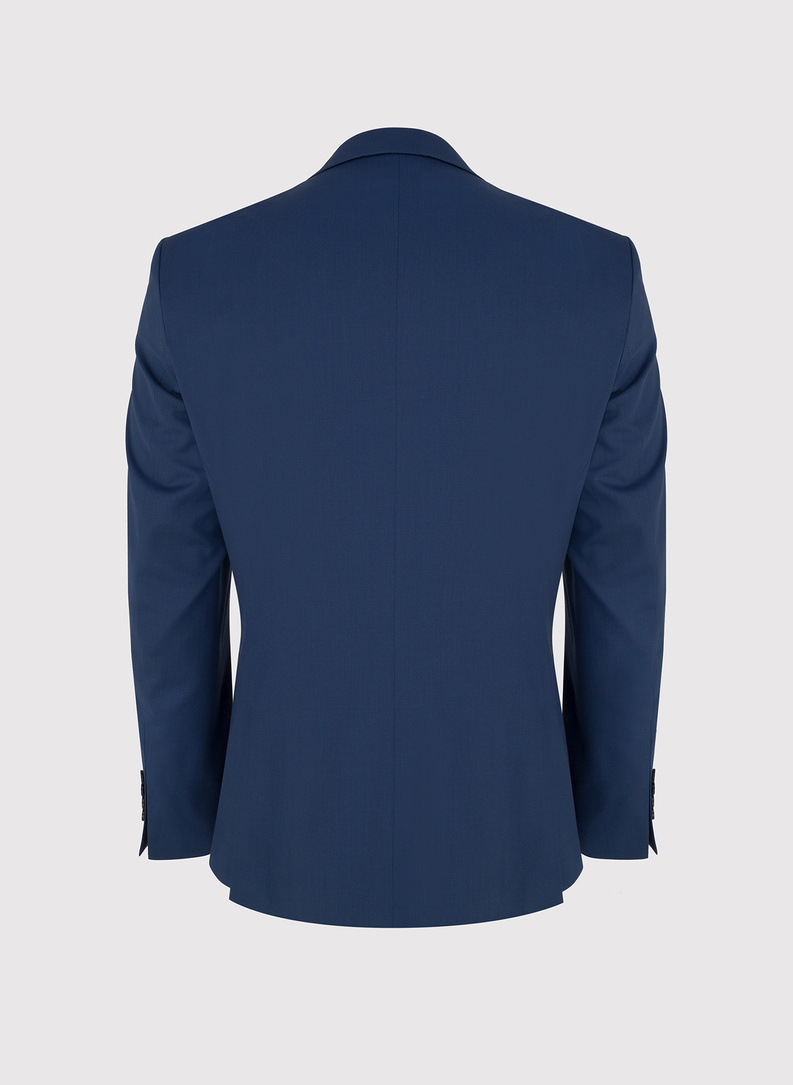 Wełniana marynarka garniturowa w kolorze niebieskim