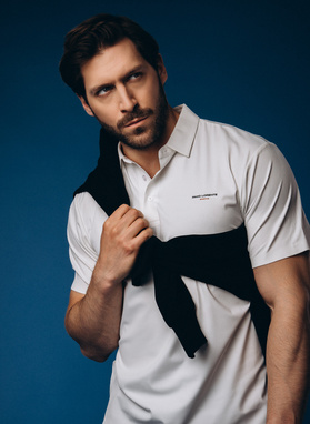 Biały t-shirt polo