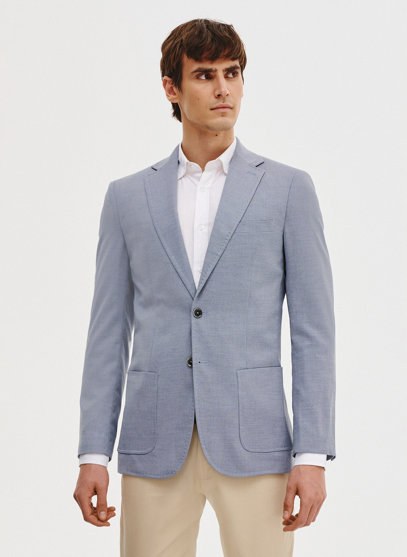 Niebieska marynarka męska