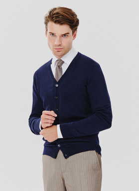 Męski kardigan w kolorze granatowym