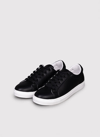 Skórzane czarne sneakersy męskie