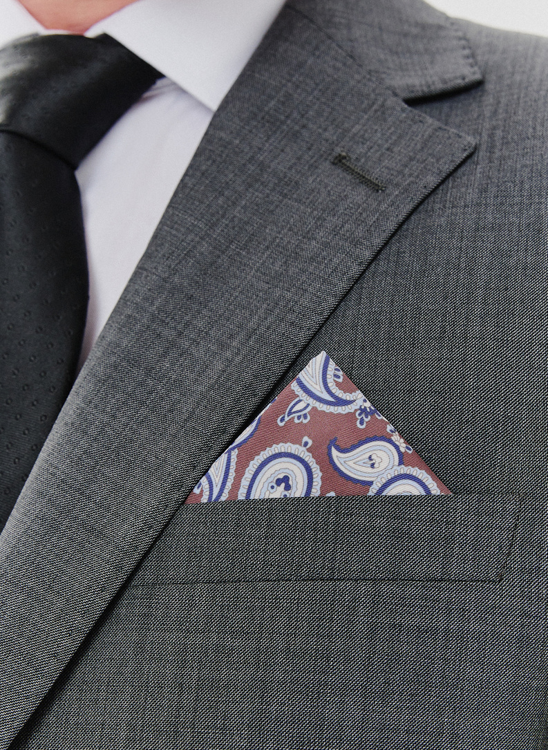 Dwuczęściowy gładki garnitur męski w kolorze szarym