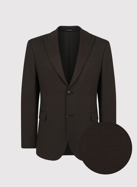 Brązowy garnitur męski