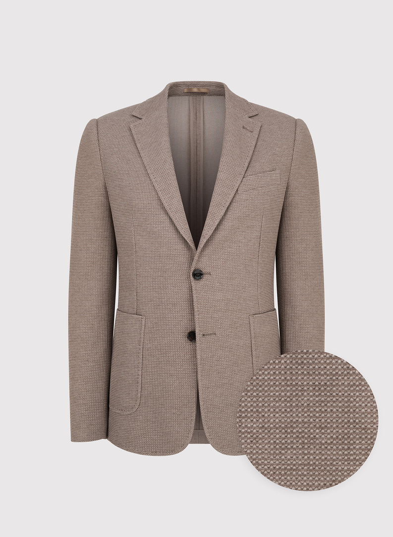 Brązowa marynarka z dzianiny