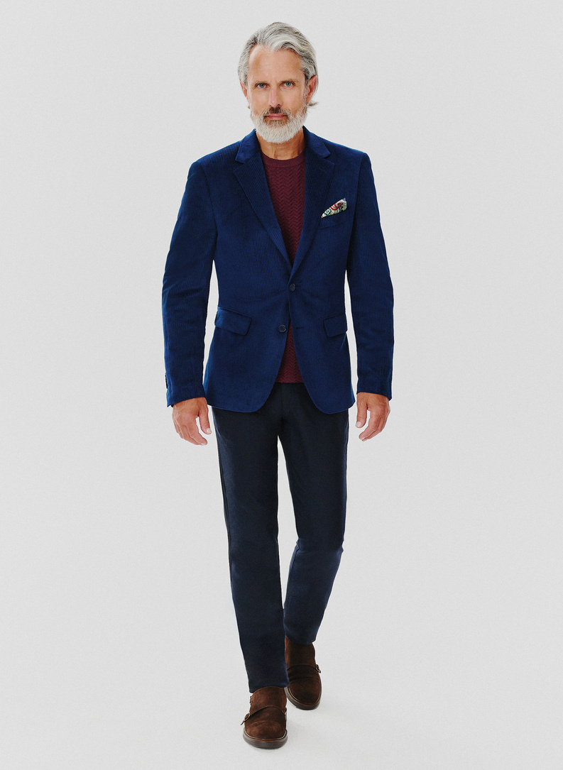 Sztruksowa jednorzędowa marynarka męska