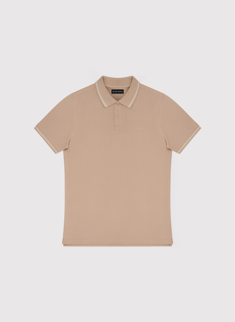 T-shirt polo w kolorze brązowym