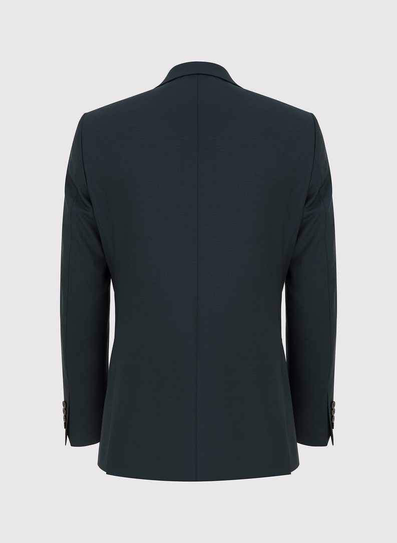 Wełniana marynarka garniturowa w kolorze zielonym